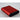 Red aluminum enclosure with plastic end panels